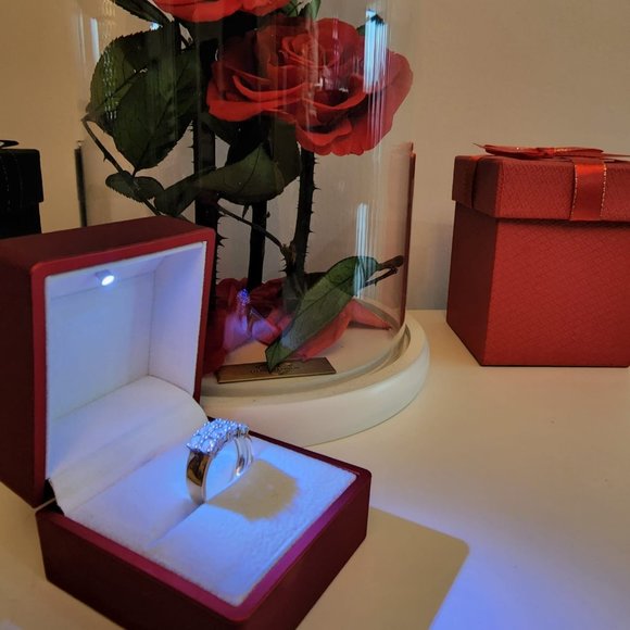 1.31 Carat Natural Diamonds Engagement / Wedding Ring - Picture 2 of 7